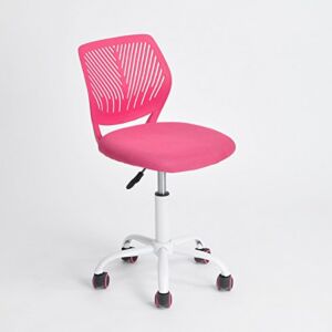 Pink Office Task Adjustable Desk Chair Mid Back Home Children Study Chair