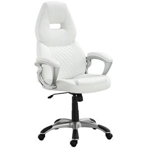 Coaster Home Furnishings Adjustable Height Office Chair White and Silver