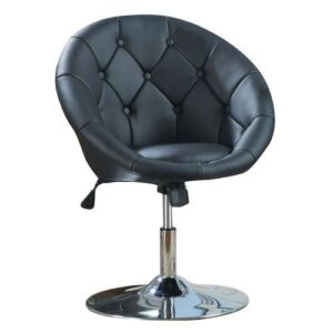 jersey seating Coaster 7060 Round Back Swivel Chair, Hydraulic Lift & Tilt Tension -Black
