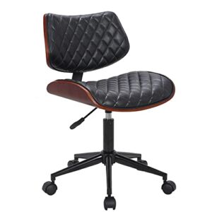 Office Chair, Porthos Home Awesome Bentwood Style Seat, Office Chairs with 360 Degree Swivel, Height Adjustable, Dual Casters, Luxurious Modern Office Seating 30-35 x 19 x 21 Inch