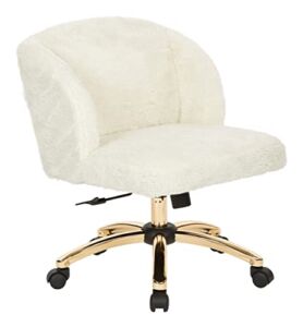 OSP Home Furnishings Ellen Office Chair, Cream
