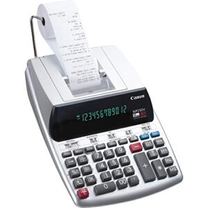 Canon Office Products 2202C001 Canon MP25DV-3 Desktop Printing Calculator with Currency Conversion, Clock & Calendar,BLACK/WHITE/SILVER