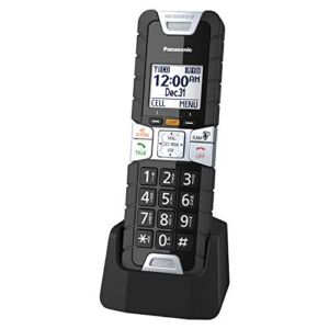 Panasonic Rugged Cordless Phone Handset Accessory Compatible with TGF5x, TGD5x and TGF24x Series Cordless Phone Systems – KX-TGTA61B (Black)