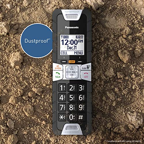 Panasonic Rugged Cordless Phone Handset Accessory Compatible with TGF5x, TGD5x and TGF24x Series Cordless Phone Systems – KX-TGTA61B (Black) | The Storepaperoomates Retail Market - Fast Affordable Shopping