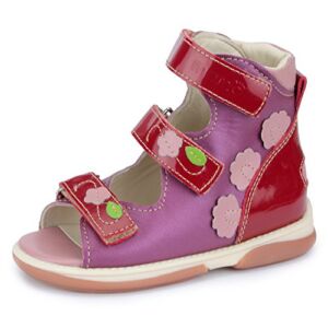 Memo Viki High-Top Ankle Support Diagnostic & Corrective AFO Sandal, Pink, 25 (9 M US Toddler)