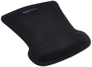 Amazon Basics Gel Computer Mouse Pad with Wrist Support Rest – Black
