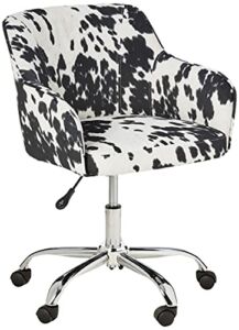 OSP Home Furnishings Bristol Chrome Base Upholstered Task Chair, Udder Madness Domino