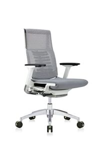 Eurotech Seating Powerfit-White Frame-Mesh Back/Fabric seat Desk Chair