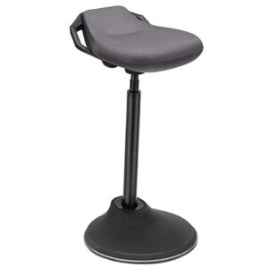 SONGMICS Standing Desk Chair, Adjustable Ergonomic Standing Stool, 23.6-33.3 Inches, Swivel Sitting Balance Chair, Anti-Slip Bottom Pad, Gray UOSC02GY