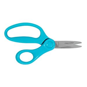Fiskars 194300 Back to School Supplies Kids Scissors Pointed-tip, 5 Inch, Turquoise