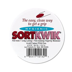 Sortkwik Fingertip Moistener, 1-3/4-oz. Non-Skid Case [Set of 2]