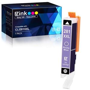E-Z Ink (TM) Compatible Ink Cartridge Replacement for Canon CLI-281XXL CLI 281 XXL to use with PIXMA TS8120 TS9120 (Photo Blue, 1 Pack)