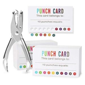ONEDONE Reward Punch Cards (Pack of 200) Behavior Incentive Awards for Kids Students Teachers Home Classroom School Business Loyalty Gift Card – 3.5″ x 2″