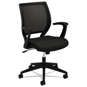 HON VL521VA10 VL521 Series Mid-Back Work Chair, Mesh Back, Fabric Seat, Black