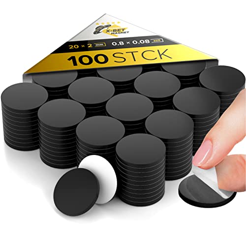 Adhesive Magnets for Crafts – 100 PCs Flexible Round Magnets with Adhesive Backing – Small Sticky Magnets – Magnetic Dots with Adhesive Back are Alternative to Magnetic Tape, Stickers and Strip | The Storepaperoomates Retail Market - Fast Affordable Shopping