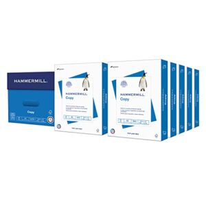 Hammermill Printer Paper, 20 lb Copy Paper, 8.5 x 11 – 10 Ream (5,000 Sheets) – 92 Bright, Made in the USA