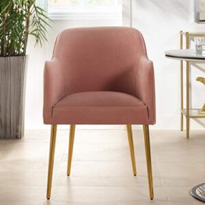Jennifer Taylor Home Lily Mid-Century Modern Accent Desk Chair, Blush Pink