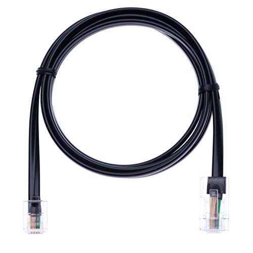 1m RJ11 to RJ45 Cable Phone Telephone Cord RJ11 6P4C to RJ45 8P8C Connector Plug Cable for Landline Telephone (Black) | The Storepaperoomates Retail Market - Fast Affordable Shopping