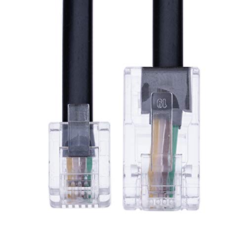 1m RJ11 to RJ45 Cable Phone Telephone Cord RJ11 6P4C to RJ45 8P8C Connector Plug Cable for Landline Telephone (Black) | The Storepaperoomates Retail Market - Fast Affordable Shopping