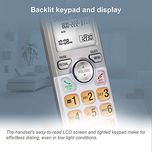 AT&T EL51103 – DECT 6.0 Cordless Home Phone. Full-Duplex Handset Speakerphone, Backlit Display, Lighted Keypad, Caller ID/Call Waiting, Phonebook, Eco Mode, Voicemail Key, Quiet Mode. | The Storepaperoomates Retail Market - Fast Affordable Shopping