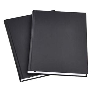 Amazon Basics Professional Journal, 10.5X7.5 inches, Black, 2-Pack