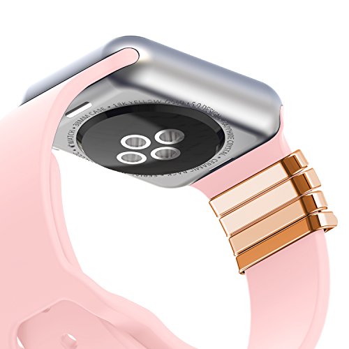 GELISHI 4pcs Sparkles Loops Compatible with Apple Watch Bands Series 6/5/4/3/2/1, Decorative Rings Loops Compatible for Apple Watch 44mm & 42mm Silicone Bands Accessories – Rose Gold | The Storepaperoomates Retail Market - Fast Affordable Shopping