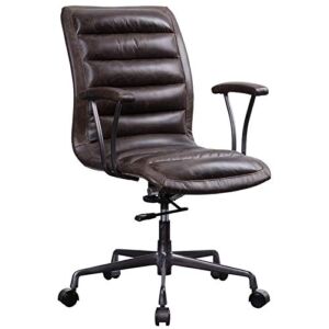 ACME Zooey Executive Office Chair – – Distress Chocolate Top Grain Leather