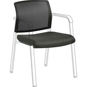 Lorell Stackable Mesh Back/Fabric Seat Chair Back & Seat Kit, Black