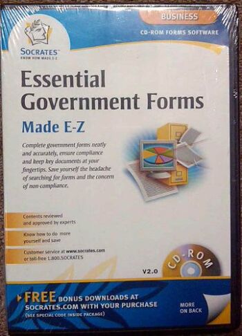 Essential Business Government Forms Made Easy CD-ROM by Socrates | The Storepaperoomates Retail Market - Fast Affordable Shopping