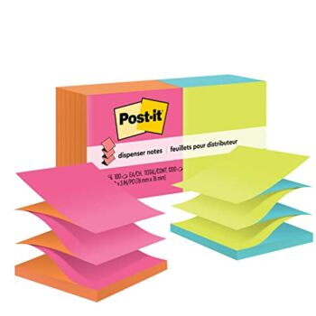 Post-it Pop-up Notes, 3×3 in, 12 Pads, America’s #1 Favorite Sticky Notes, Poptimistic, Bright Colors, Clean Removal, Recyclable (R330-12AN) | The Storepaperoomates Retail Market - Fast Affordable Shopping