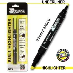 Zebrite Double Ended Highlighter – Yellow Carded