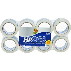 Duck HP260 Packing Tape Refill, 8 Rolls, 1.88 Inch x 60 Yard, Clear (1067839)