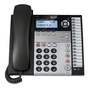 AT&T 1040 4-Line Expandable Corded Phone System with Speakerphone, 1 Handset, Black/Silver