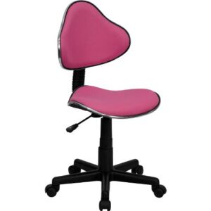 Flash Furniture Pink Fabric Swivel Ergonomic Task Office Chair