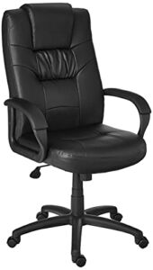 Boss Office Products Executive High Back LeatherPlus Chair in Black