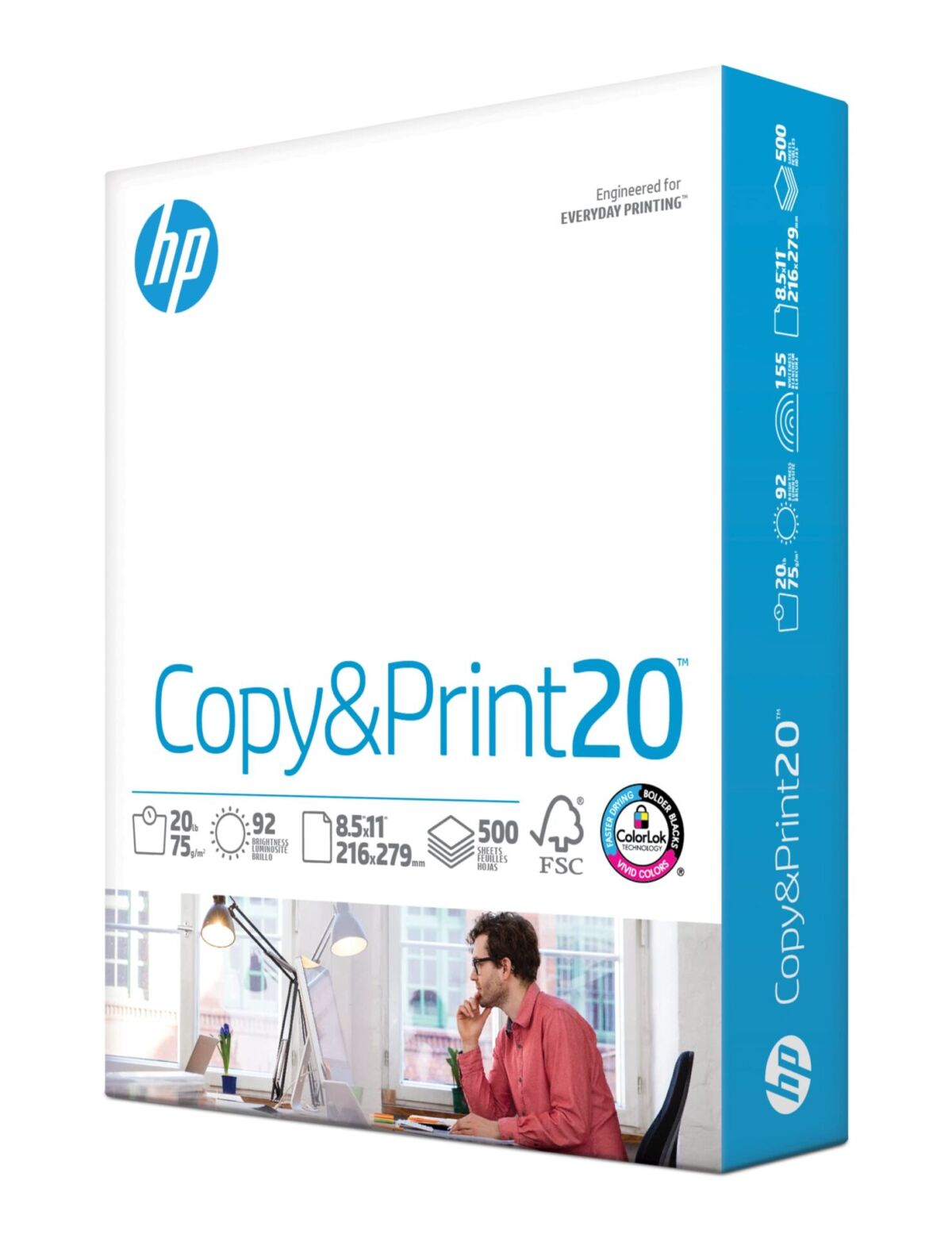 HP Printer Paper | 8.5 x 11 Paper | Copy &Print 20 lb | 1 Ream Case – 500 Sheets| 92 Bright | Made in USA – FSC Certified | 200060 | The Storepaperoomates Retail Market - Fast Affordable Shopping