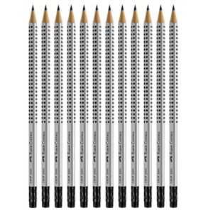 Faber-Castell Grip Graphite EcoPencils with Eraser – 12 Count – No. 2.5 Multi, 8 mm