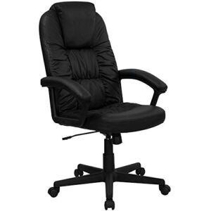 Flash Furniture High Back Black LeatherSoft Executive Swivel Office Chair with Arms