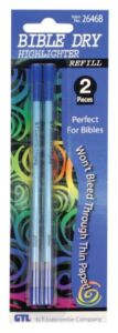 Bible Dry Highlighter Refills (2) Blue Carded