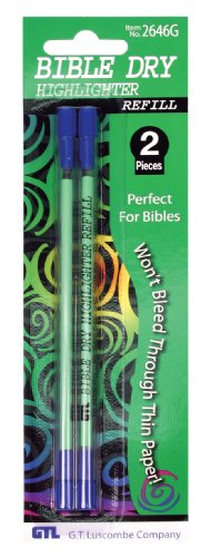 Bible Dry Highlighter Refills (2) Green Carded | The Storepaperoomates Retail Market - Fast Affordable Shopping