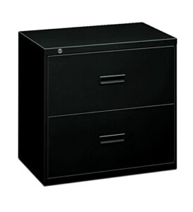HON Filing Cabinet – 400 Series Two-Drawer Lateral File Cabinet, 30w x 19-1/4d x 28-3/8h, Black (434LP)