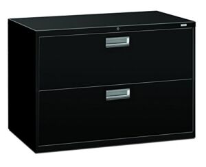 HON 2-Drawer Filing Cabinet – 600 Series Lateral or Legal File Cabinet, 42w by 19-1/4d, Black (H692)