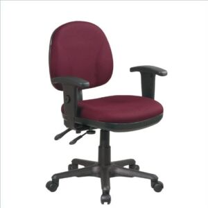 Office Star Ergonomic Sculptured Manager’s Chair with Adjustable Arms, Icon Black Fabric