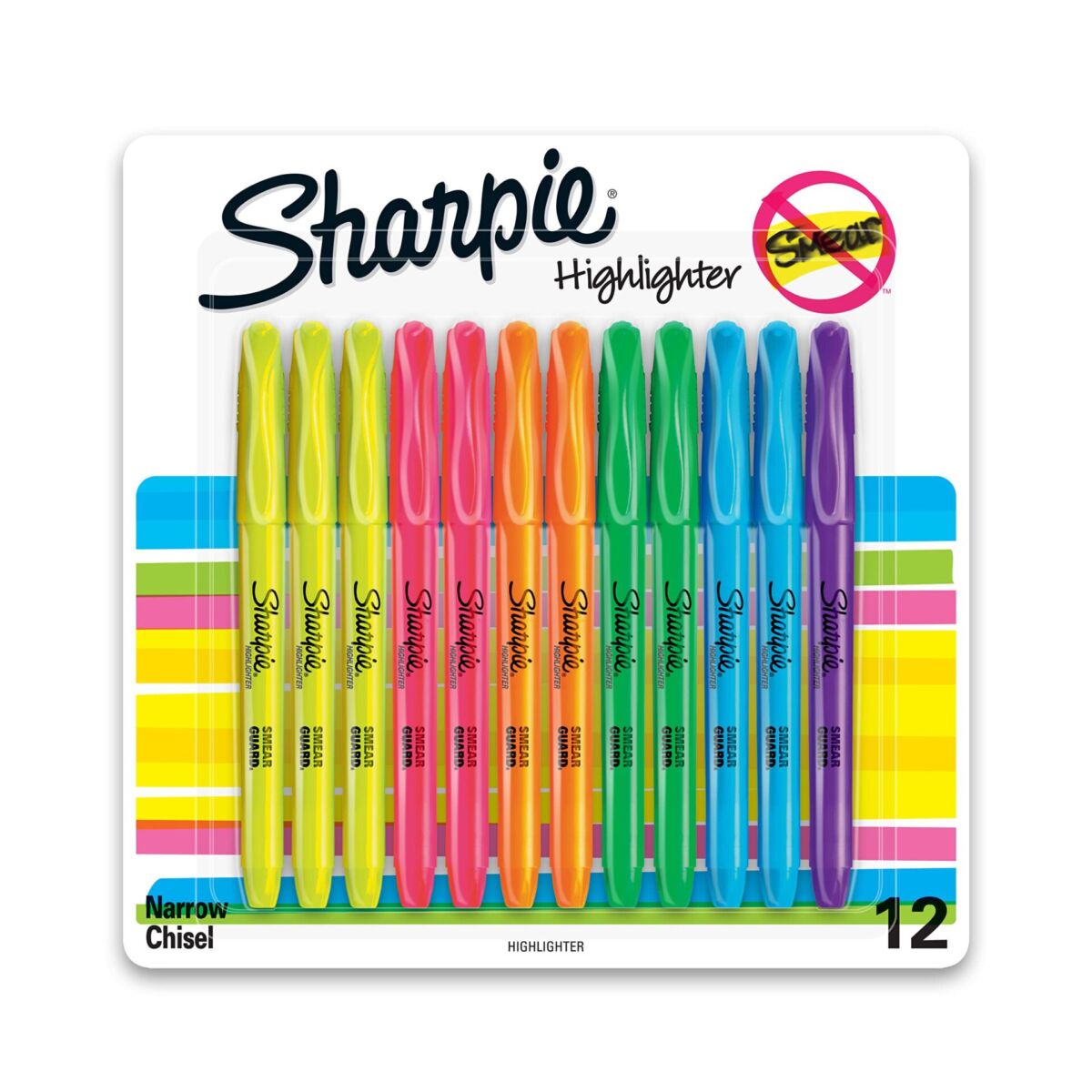 SHARPIE Pocket Style Highlighters, Chisel Tip, Assorted Fluorescent, 12 Count | The Storepaperoomates Retail Market - Fast Affordable Shopping