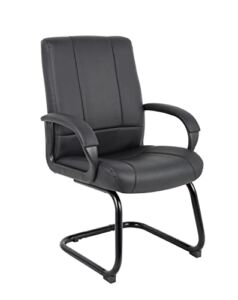 Boss Office Products Coressoft Mid Back Guest Chair in Black