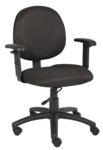 Boss Office Products Dimond Task Chair with Adjustable Arms in Black
