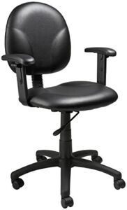 Boss Office Products Dimond Task Chair with Adjustable Arms in Black