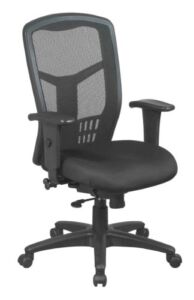 Office Star ProGrid High Back Manager’s with Adjustable Seat Height, 2-to-1 Synchro Tilt Control and Seat Slider, Coal FreeFlex Fabric