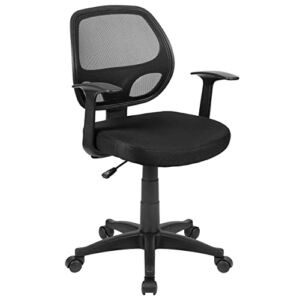 Flash Furniture Mid-Back Black Mesh Swivel Ergonomic Task Office Chair with T-Arms – Desk Chair