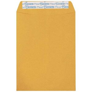 Mead Letter Size Mailing Envelopes, Press-It Seal-It Self Adhesive Closure, All-Purpose 24-lb Paper, 9″ X 12″, Brown Kraft Material, 25/Pack (76086)